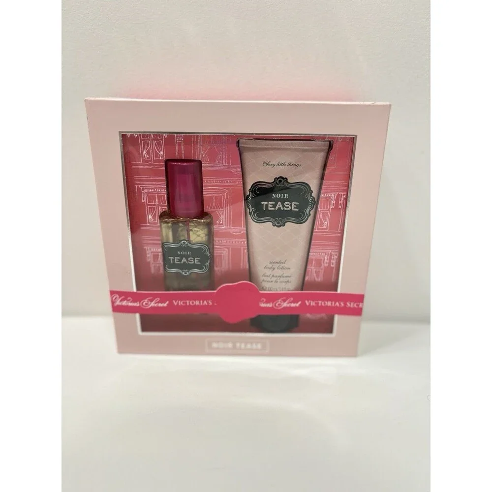 NIB Victoria Secret Sexy LittleThings NOIR TEASE 2pc Body Mist & Lotion Gift Set